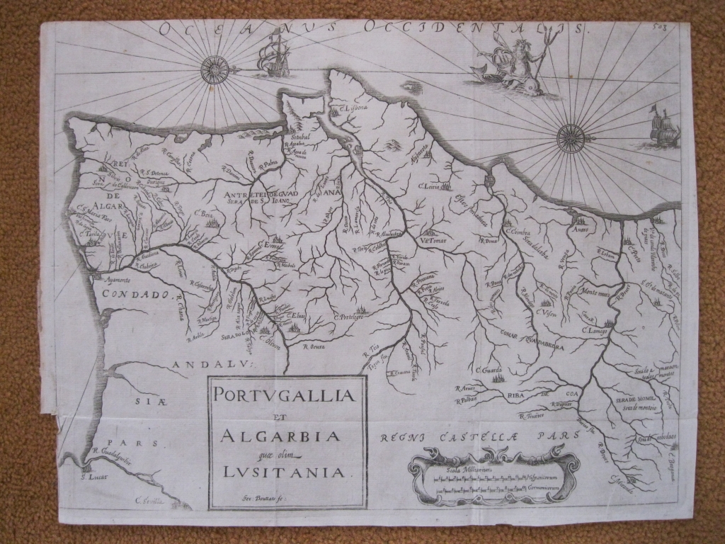 Mapa de Portugal, 1680. Bouttats.